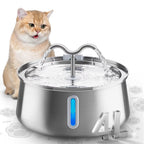 Hot Selling Custom 3.2/4L Stainless Steel Pet Water Dispenser with Water Level Wholesale Cat Water Fountain Manufacturer OEM ODM