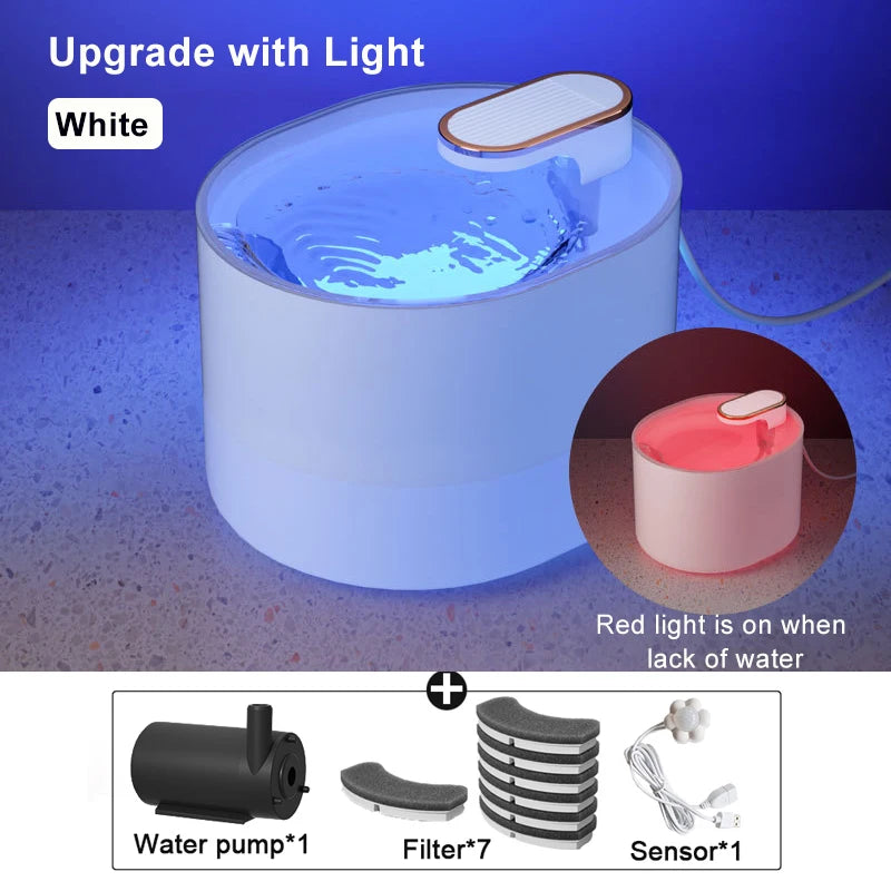 3L Smart Cat Water Fountain Auto Loop Filtering Drinker Auto Power-off Pet Water Dispenser Large Capacity Cats Pet Manufacturer