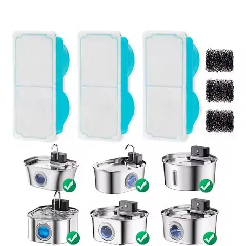 Wholesale Cat Water Fountain Replacement Filter Elements Activated for Cats Drinking Bowl Auto Feeder Filter Pet Manufacturer