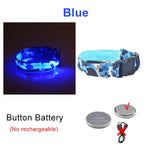 USB Rechargeable Dog Collar Light Luminous Flashing Glowing Bright Nylon Electronic Pet Reflective LED Dog Collar Night Safety