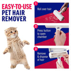 Pet Hair Remover Roller Dog Brush Cat Fur Remover with Self-Cleaning Base Animal Hair Removal Tool for Furniture Couch Car Seat