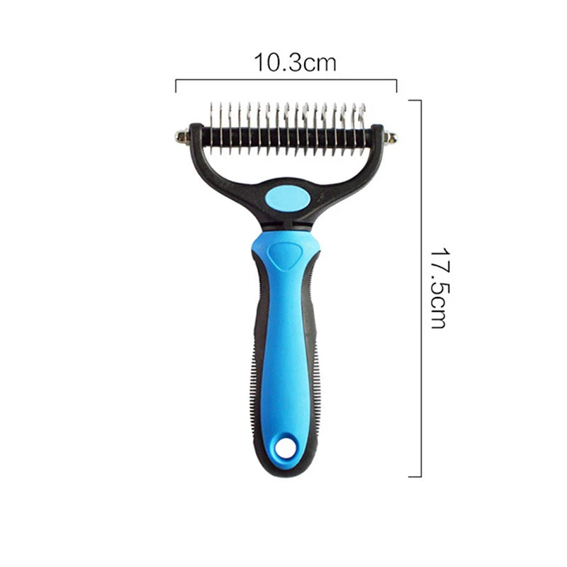 Pet Hair Remover Comb for Cats 2-Sides Dematting Tool for Dogs Cat Pets Grooming Brush Cat Hair Remover Brush 17 Gears Dog Brush