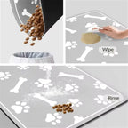 Wholesale Silicone Pet Bowls Mat Non Slip Pet Food Mat Dog Cat Square Bone Shaped Pet Feeding Mat