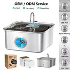 7L Bulk Custom Stainless Steel Smart Cat Water Fountain Pet Dog Drinker Automatic Dog Water Dispenser Custom Logo OEM ODM