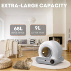 OEM Automatic Cat Litter Box Self Cleaning Litter Box Semi-Enclosed 65L Cat Litter Box Cat Toilet Litter Tray Cat Products