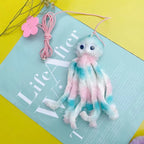 Interactive Cat Toys Hanging Simulation Cat Plush Toy Retractable Plush Octopus Shape Hanging Door Type Pet Toy Cat Supplies