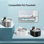 12 Pack Cat Water Fountain Filter & 12 Pump Filter Sponges Replacement, Cat Dog Pet Drinking Fountain for 135 Fl Oz/4L