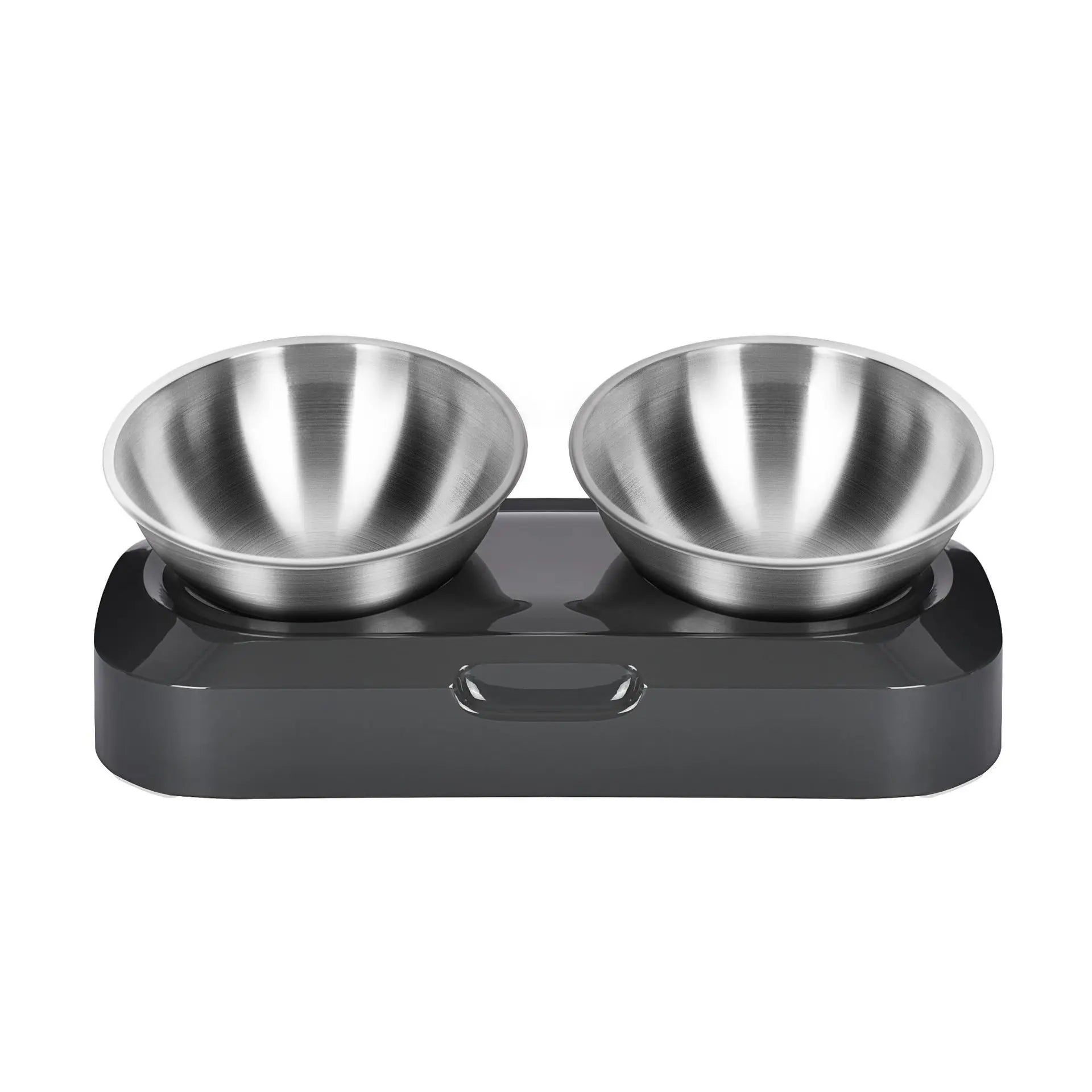 Stainless Steel Pet Bowl Cat Double Bowls With Raised Stand Non-slip Cat Food Water Dog Bowls Neck Care Dog Feeder Pet Supplies