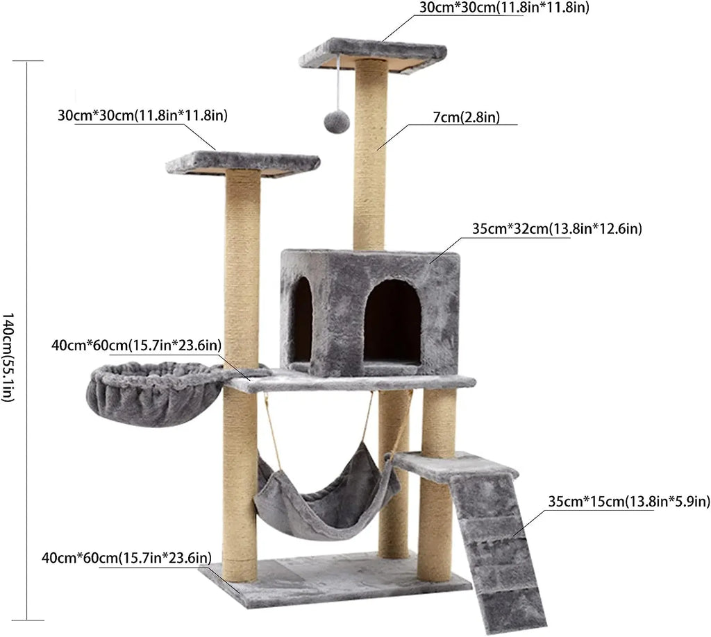Cat Scratcher Tree Indoor Cat Scratching Posts Stand House Kitty Condo Funny Cat Toys for Kittens Pet Play House