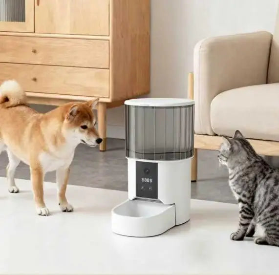 4L Large Capacity Smart Pet Feeder With Camera Automatic Food Dispenser Timing Quantitative APP Remote Accessories