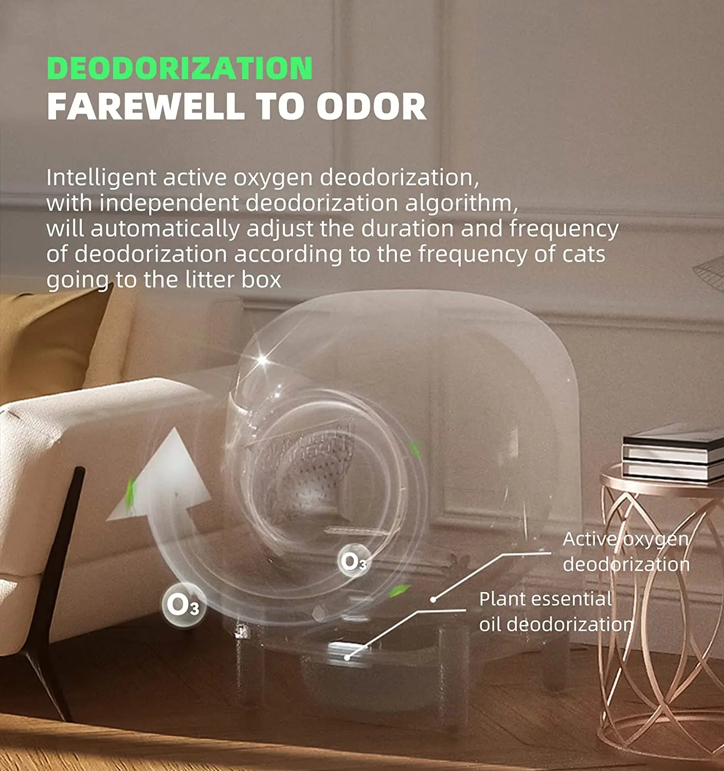 56L Petree Smart Cat Litter Box Automatic Cat Tray Pet Toilet APP Control Box Self-cleaning Pet Litter Box Cat Products