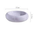Cute Dual-Grain Ceramic Cat Bowl Anti-Overturning Can Head Plate Double-Layer Food & Water Bowl for Pets & Dogs