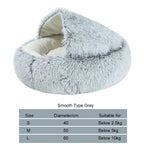 Winter Long Plush Solid Cat Bed & Pet Cage Warm Cushion Basket Dog Bed Sleep Bag Nest for Small Cats
