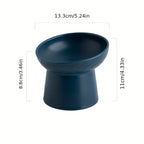 Ergonomic Ceramic Cat Bowl Angled Design for Neck Comfort Supportive Elevated Feeder Pet Dining Solution for Indoor Cats