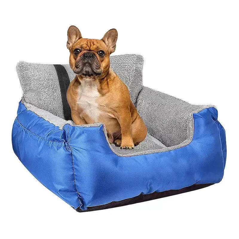 Dog Car Seat for Small Dogs Detachable and Washable Soft Dog Booster Seats with Storage Pockets Leash Pet Car Travel Carrier Bed
