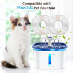 4Pcs Pet Water Fountain Filters Replacement Compatible with 95Oz/2.8L Dog Water Fountain Cat Water Fountain Filters