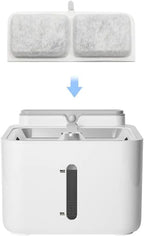 4PCS Automatic Cat Water Fountain Replacement Filters with Activated Carbon & Non-Woven Fabric Strainer Systems Easy to Clean