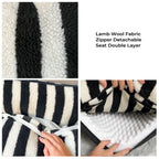 Custom Luxury Dog Sofa Bed Striped Lambswool Double Layer Dog Bed Cat Beds Cat Sofa Dog Products