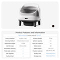 2026 New Petree Large Automatic Cat Litter Box Open Design Intelligent Self-Cleaning Cat Toilet Electric Deodorization Plastic