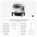 2026 New Petree Large Automatic Cat Litter Box Open Design Intelligent Self-Cleaning Cat Toilet Electric Deodorization Plastic