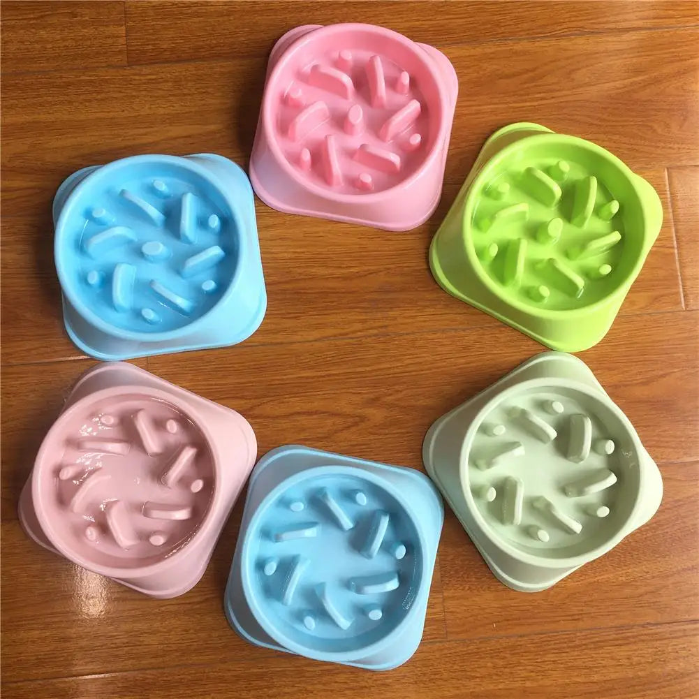 Pet Slow Feeder Dog Bowl Pet Feeding Bowls Cat Dog Slow Down Feeders Bowls for Pets Cats Food Dish Dog Supplies