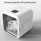 68L Smart Pet Dryer Box with 3 Air Vents 4 Speed Settings 1000W Low Noise Automatic Cat Drying Machine for Home Pet Grooming
