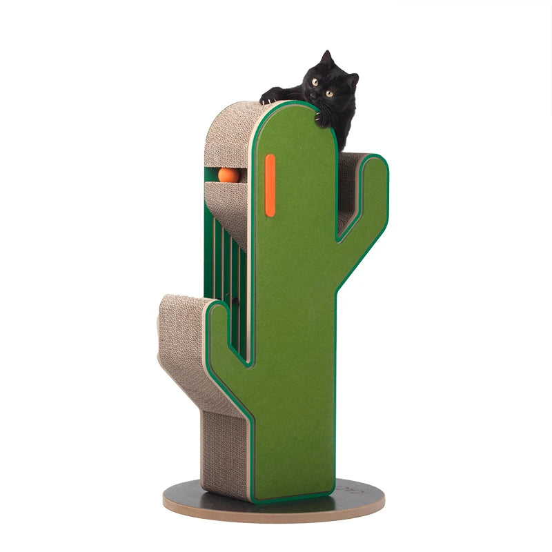 Petree Cactus Cat Scratching Post Indoor Cat Scratcher Post with Sisal Rope Post Sisal Cat Scratcher Cute for Kitten Pet Product