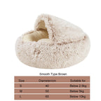 Winter Long Plush Solid Cat Bed & Pet Cage Warm Cushion Basket Dog Bed Sleep Bag Nest for Small Cats