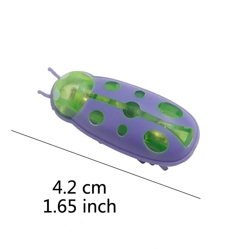 Funny Electric Bugs Cat Toy Automatic Escape Mini Robot Bug Vibration Insect Toys for Cats Battery Operated Cockroach Ladybug