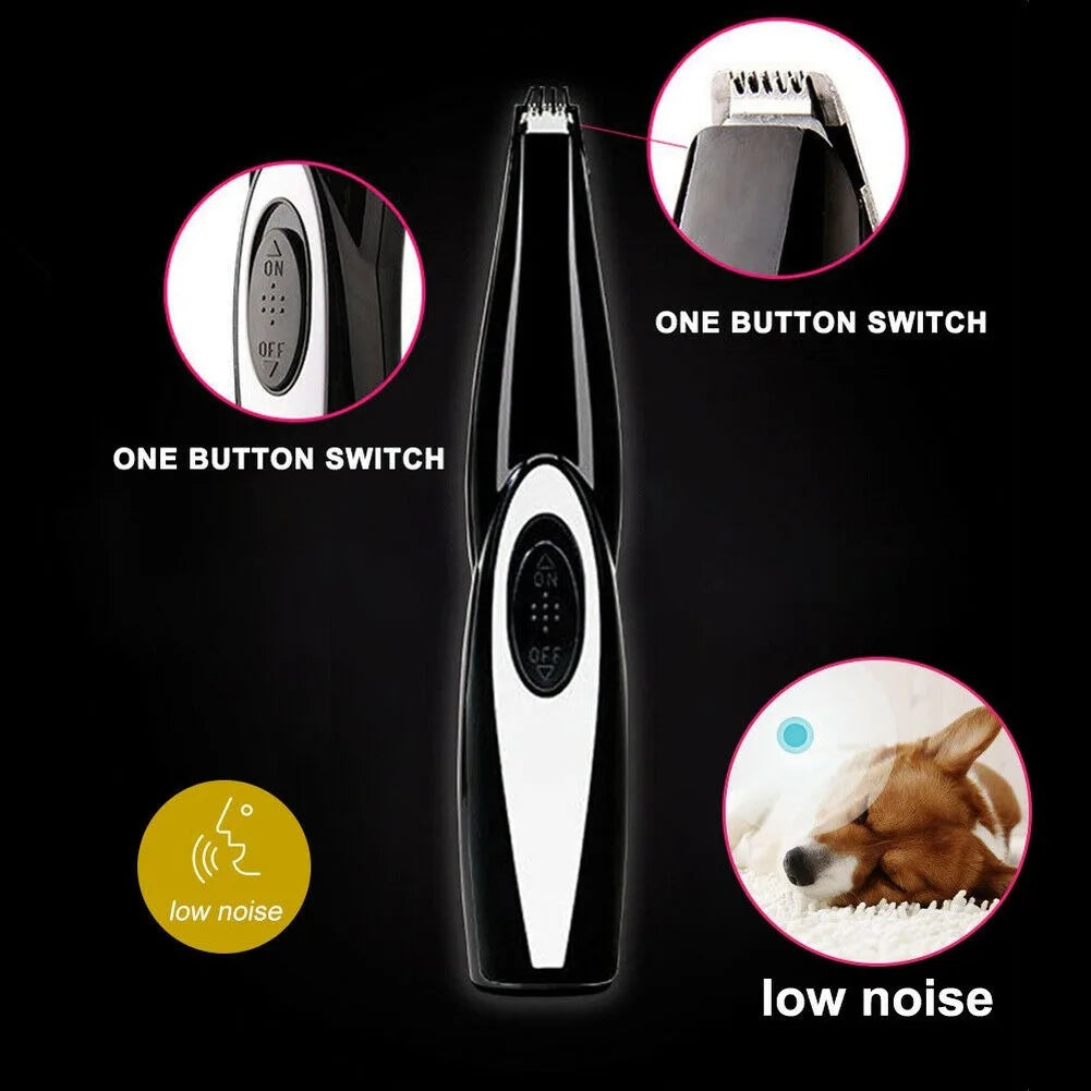 Electronic Pet Nail Hair Trimmer Grinder Cat Dog Pet Grooming Tool Shearing Cutter USB Rechargeable Dog Haircut Paw Shaver