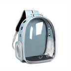 Large Capacity Cat Backpack Transparent Pet Carrier with Breathable Design Portable Double Shoulder Bag for Cats with Zip