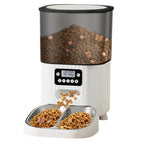 OEM 4.5L Dual Bowls Automatic Pet Feeder Button Control Pet Food Bowls Smart Cat Feeder