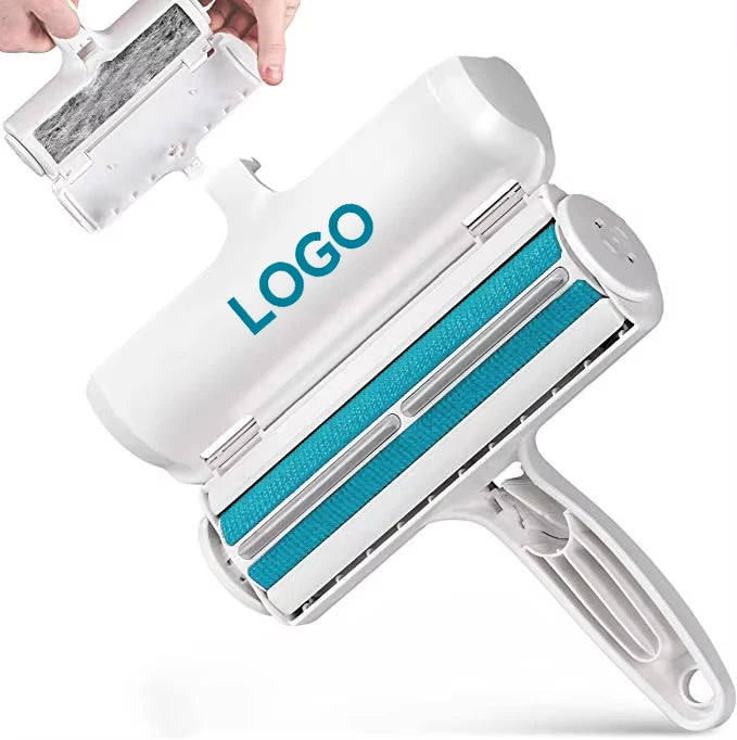 Pet Hair Remover Lint Dog Brush Cat Comb Self Cleaning Cat Furniture Sofa Pet Manufacturer Custom Logo Pet Lint Roller Cat Brush