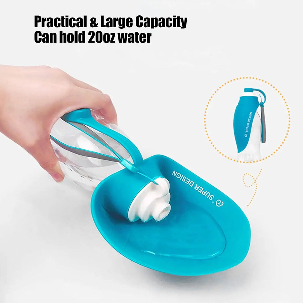 Silicone Portable Dog Travel Bottle Pet Water Dispenser Dog Water Cup Pet Leaf Bottle for Pets on Walks Hike Journeys Car Rides