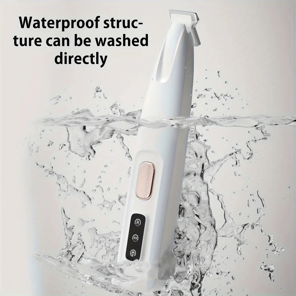 Pet Grooming Clippers Stainless Steel LED Assisted Lighting Safe Low Noise USB Rechargeable Battery Pet Beauty Electric Trimmer