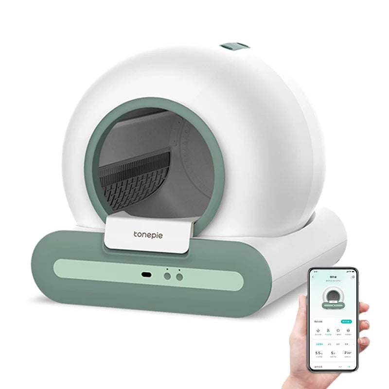 2024 Tonepie Ti+ 65L Smart Self-Cleaning Cat Litter Box Automatic APP Detachable New Cat Toilet Sandbox with Easy Clean Feature