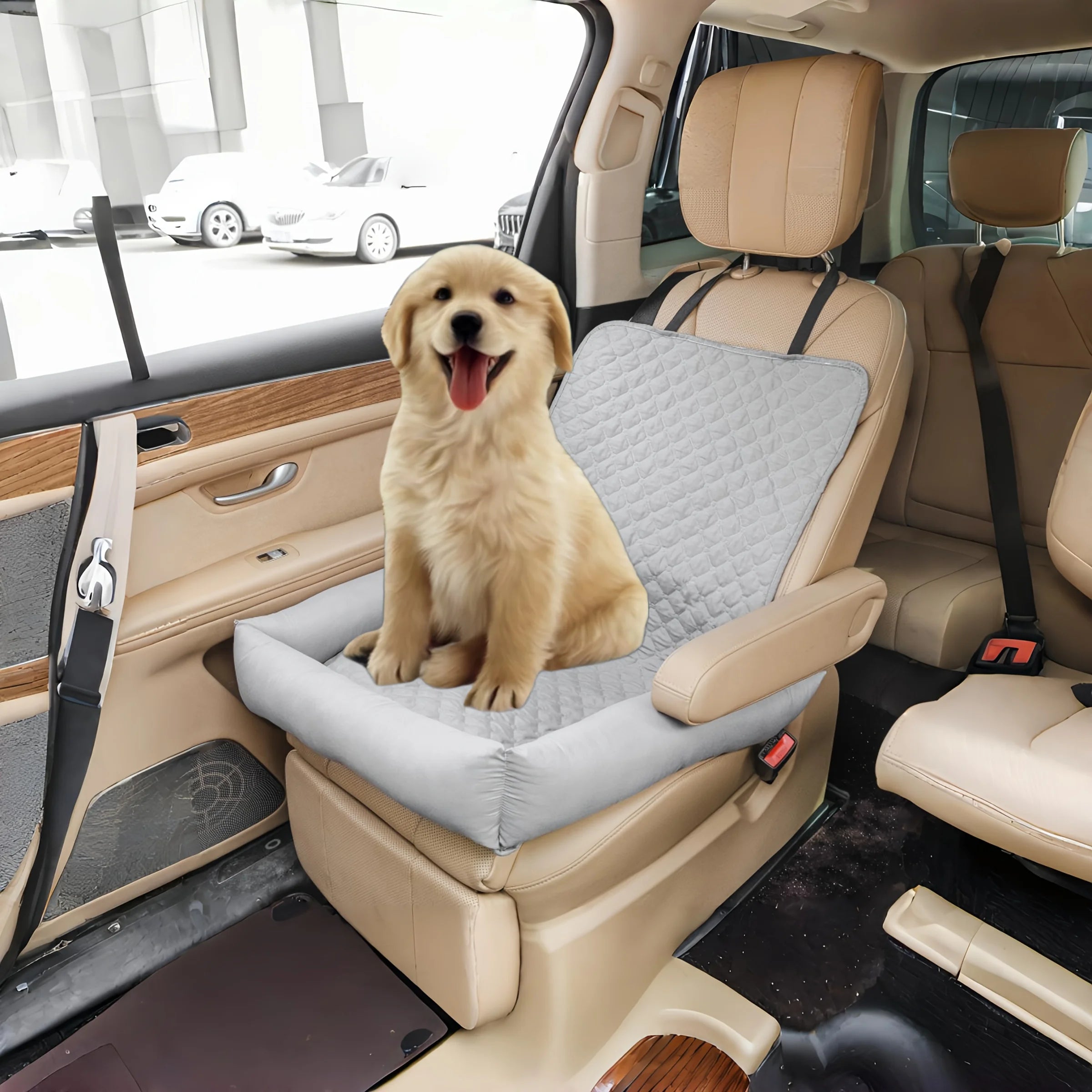 Removable and Washable Pet Bed for Cars and Non-Slip Suitable for Dogs All Sizes Designed for Use in the Front Seat