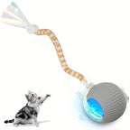 Wholesale Indoor Cat Interactive Ball Toy With Elastic Net Tail Automatic Moving Ball Toy Activation Electric Cat Toy