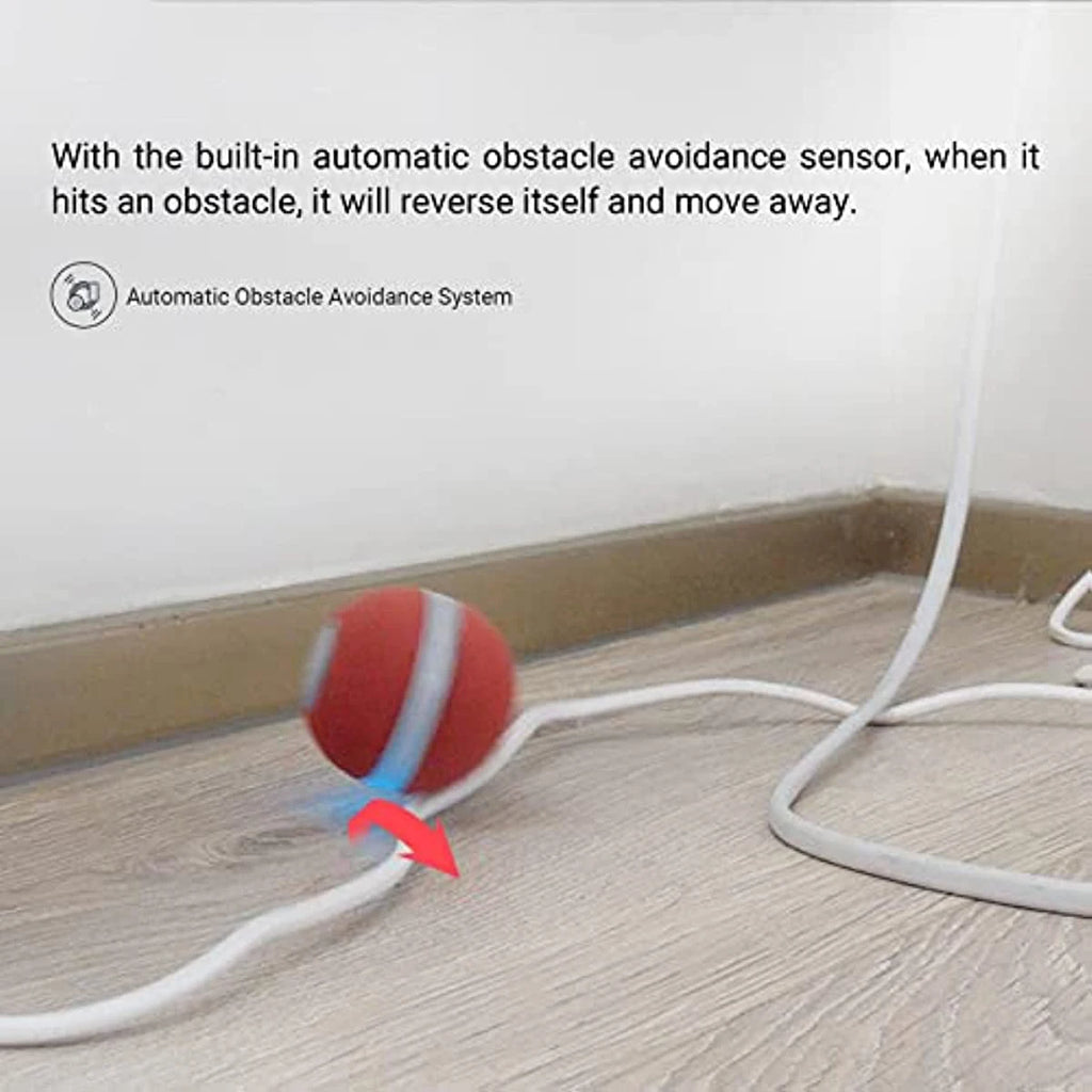 Smart Interactive Cat Toys Automatic Moving Bouncing Rolling Ball for Indoor Kitten Cat Pet Ball with Lights and Bell Pet Toys