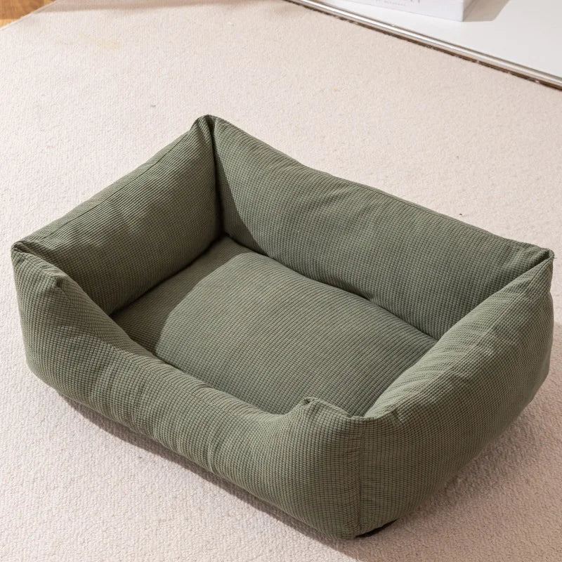Wholesale Corduroy Removable and Washable Four Season Pet Beds Cat Bed in Stock Deep Sleep for Small Dog Bed Dog Sofa