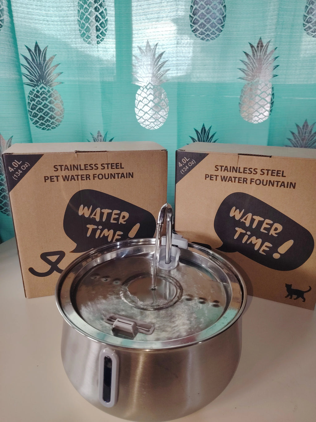 4L Smart Cat Water Fountain Stainless Steel Automatic Pet Water Dispenser Dog Water Fountain with Filter Cat Products