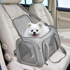 Eco-Friendly Oxford Solid Pattern Zipper Closure Airline Approved Small Dog Carrier Soft Sided Collapsible Puppy Dog Travel Bag