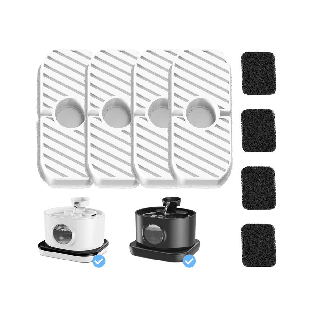 4pcs Replacement Filters for Wireless Cat Water Fountain 2.8L/95oz Automatic Pet Water Fountain Replacement Filters