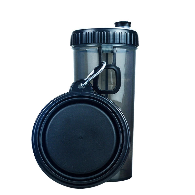 4 in 1 Pet Portable Dog Water Bottle With 2 Collapsible Bowls Travel Pet Manufacturer OEM Pet Water Bottle Feeder Dog Bottle