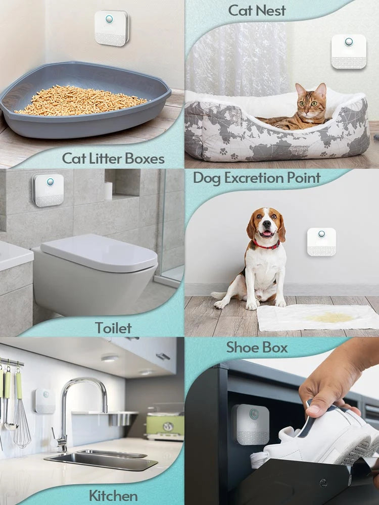 5200mAh Smart Cat Odor Purifier for Cat Litter Box Deodorizer Pet Toilet Air Purifier Dog Pet Toilet Deodorant Cat Products