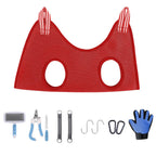 Cat Grooming Stainless Steel Nail Cutting Anti-Scratch Bite Fixed Bath Trimming Restraint Bag & Hammock Hanging Pet Supplies Set