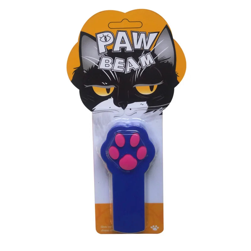 Paw Style Electronic Pet Cat Catch Toys Interactive Cat Toys LED Light Pointer Exercise Chaser Toy Cat Scratching Training Tool