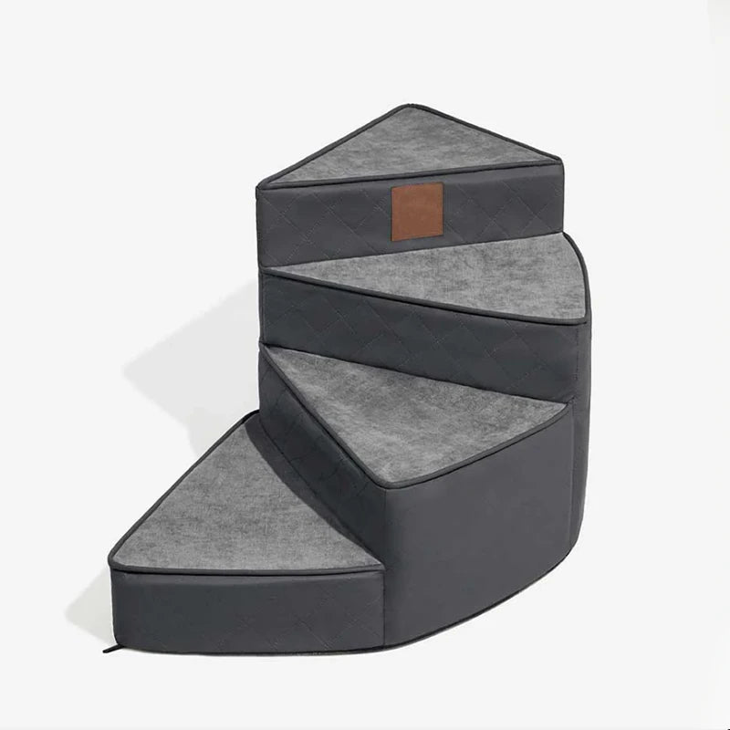 Custom Luxury Modern Foldable Waterproof Cotton Removable Spiral Pet Stairs Step Ease Anti-scratch Cover Dog Stairs