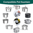 16 Pack Cat Water Fountain Filters Cat Fountain Replacement Filters for Stainless Steel Pet Water Fountain Dog Water Dispenser