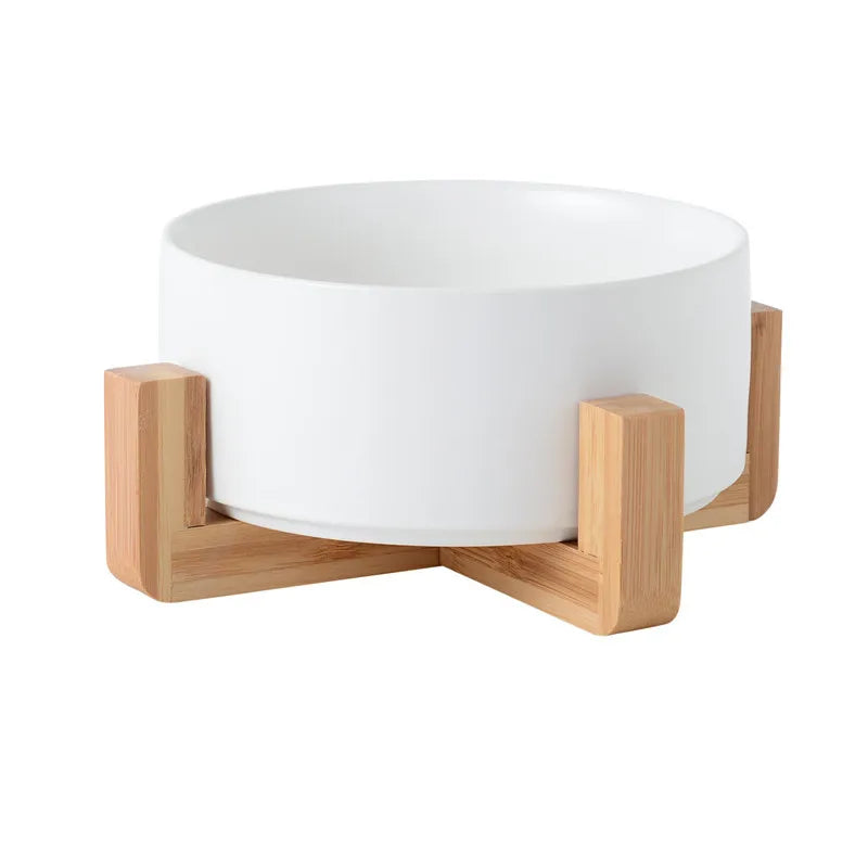 Ceramic Pet Bowl Cat Dogs Feeding Matted Elevated Dog Bowl Double Bowls Pet Food Water Feeder Wholesale Pet Manufacturer